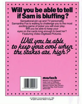 Samantha Fox Strip Poker (19xx)(-)[h TSTH] box cover back